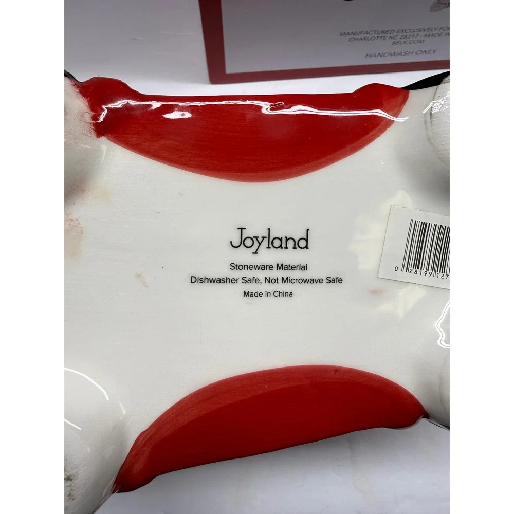 Joyland Red Truck Lidded Candy Dish Christmas Ceramic Holiday Decor 8x5x6in